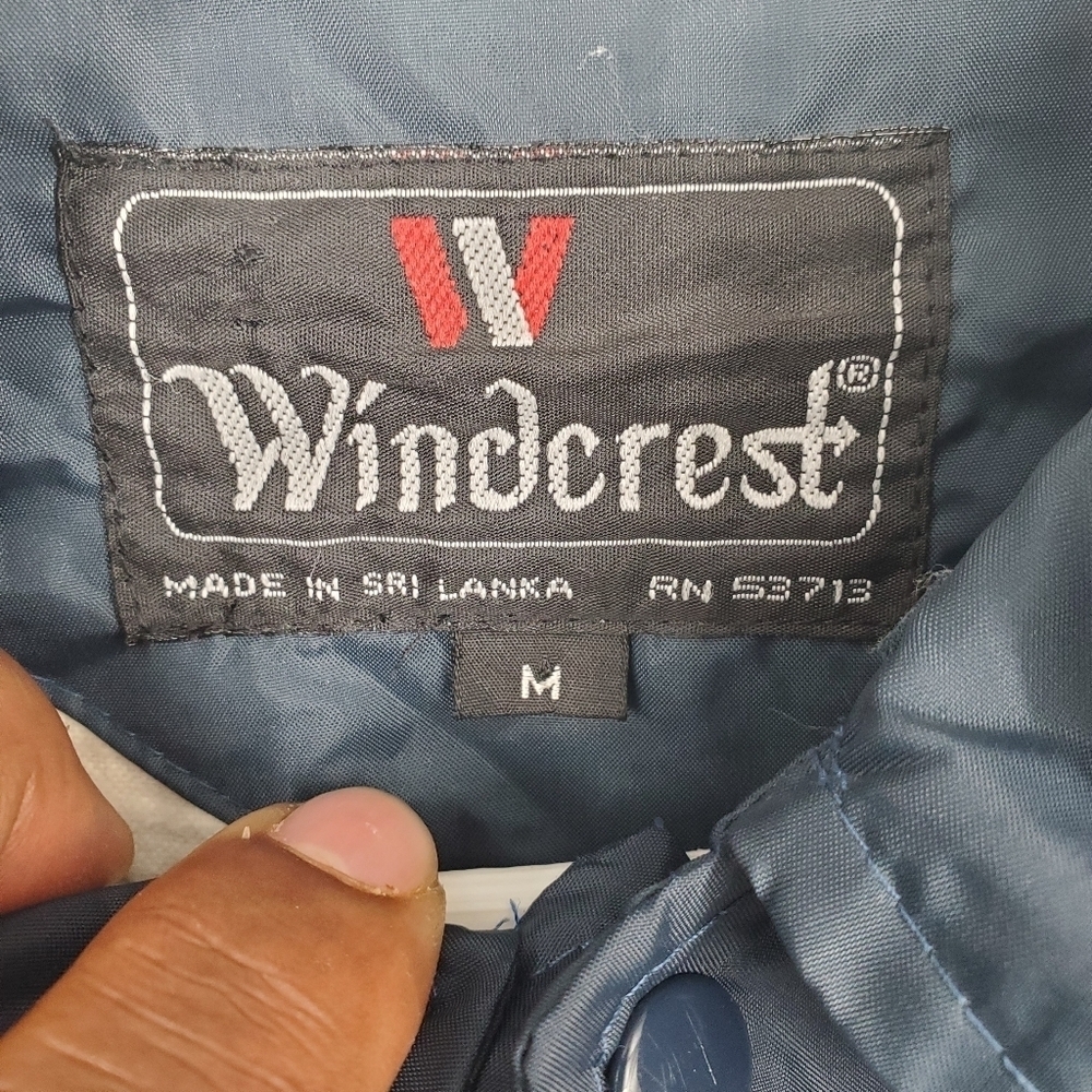 Vintage Windcrest Light Windbreaker Men Size Medium Navy Blue - Picture 3 of 9